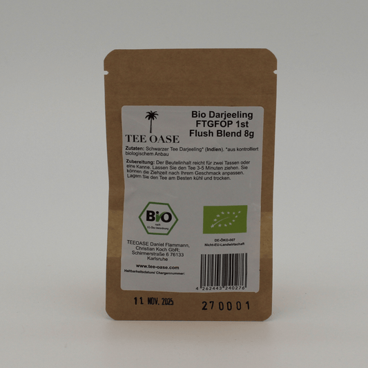 Bio Darjeeling FTGFOP 1st Flush Blend 8g Probierbeutel